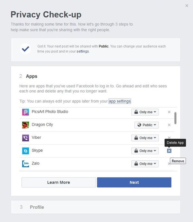 Hướng dẫn sử dụng công cụ rà soát mức độ riêng tư mới của Facebook ảnh 3