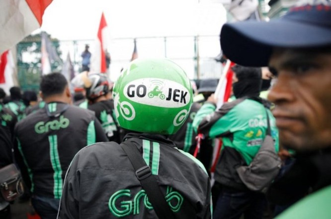 Hàng ngàn xe ôm công nghệ Indonesia biểu tình đòi mức giá chở khách xứng đáng hơn ảnh 3