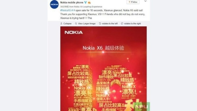Nokia X6 bán hết hàng chỉ trong 10 giây đồng hồ ảnh 2