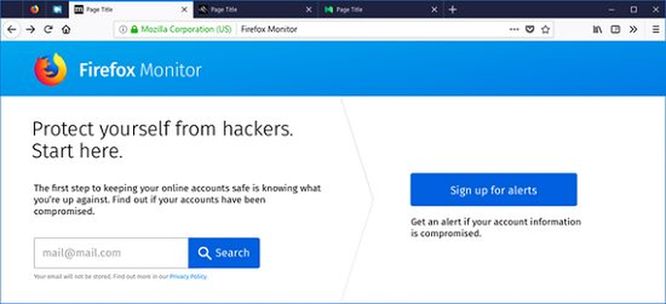 FireFox Monitor nâng cấp bảo mật, giúp xác minh tài khoản email có bị lộ hay không ảnh 1