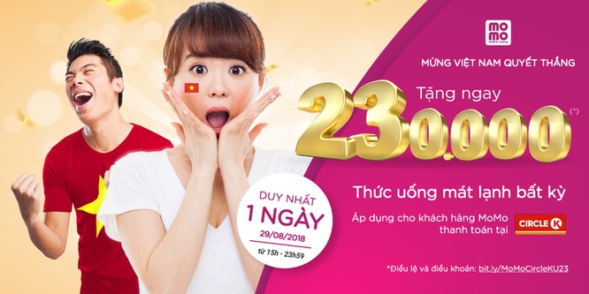 Cổ vũ Olympic Việt Nam, Ví MoMo dành tặng 230.000 thức uống mát lạnh tại Circle K ảnh 1