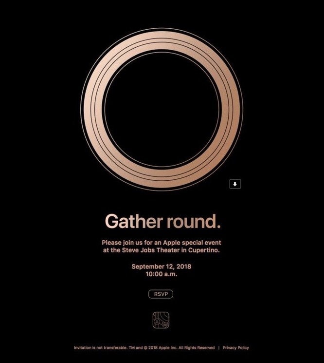 Apple gửi thư mời sự kiện iPhone ngày 12/9 ảnh 1