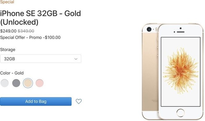 iPhone SE tái xuất trên website Apple, giá 249 USD ảnh 1