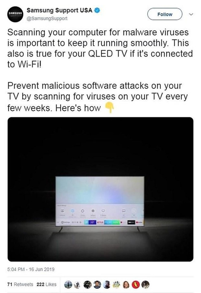 Samsung khuyến cáo khách hàng quét virus trên các tivi OLED ảnh 2