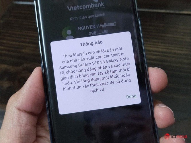 Ngân hàng Việt vẫn chặn tính năng mở khóa vân tay trên Galaxy S10/Note 10 ảnh 1