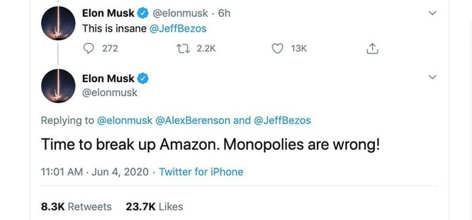 Elon Musk kêu gọi 'giải tán' Amazon ảnh 2