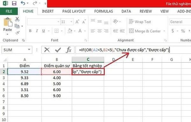 Hướng dẫn sử dụng hàm IF trong Excel ảnh 7