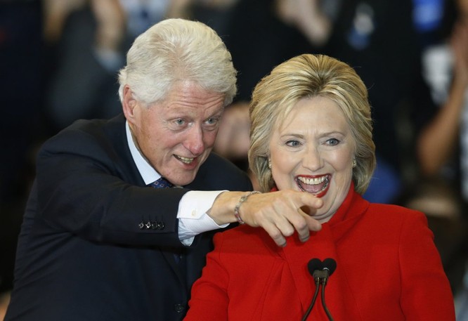 Vợ chồng Clinton sẽ đi vào lịch sử nếu như bà Hillary đắc cử vào tháng 11 tới