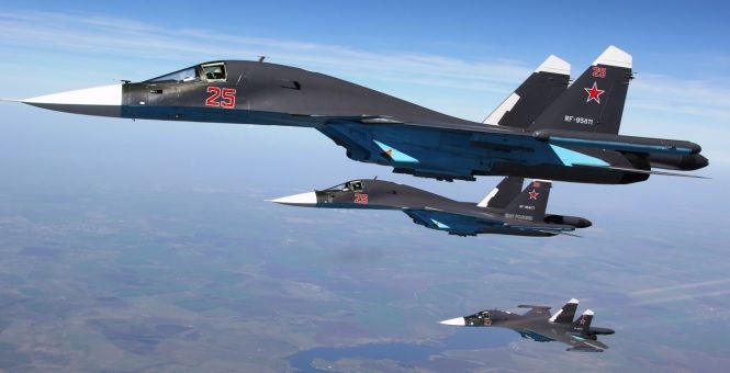 Phi đội cường kích Su-34 Nga tham chiến tại Syria