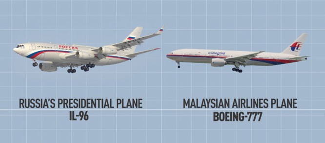 Chuyên cơ của ông Putin và chiếc máy bay xấu số của hãng hàng không Malaysia