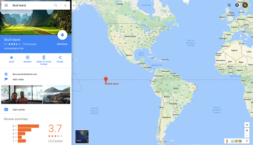 Đảo Đầu lâu của ‘Kong: Skull Island’ lên sóng Google Maps ảnh 1