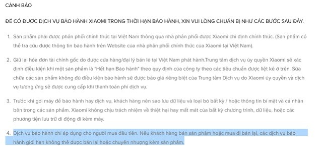 Xiaomi Việt Nam sẽ từ chối bảo hành nếu máy không “chính chủ“? ảnh 1