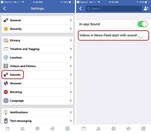 Cách ngăn chế độ tự động phát video và âm thanh trên Facebook ảnh 1