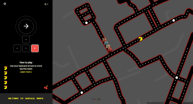 Game Quý cô Pac-Man trên Google Maps kéo dài đến ngày 4/4 ảnh 3