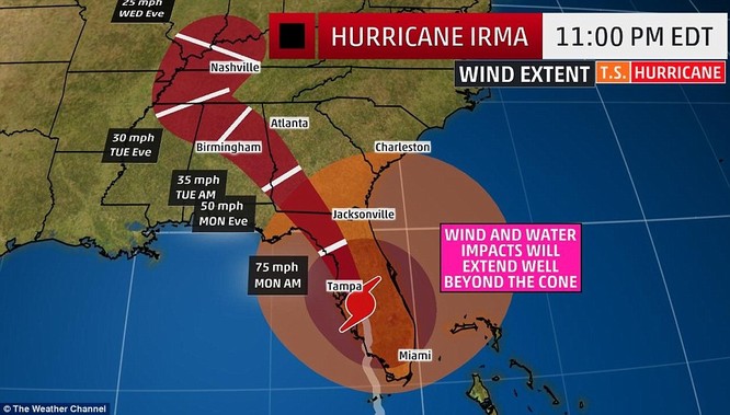 "Quái vật" Irma cuồng nộ khiến Florida (Mỹ) tan hoang ảnh 1