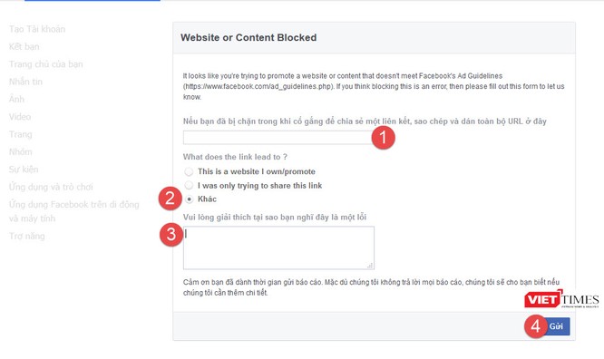 Hướng dẫn mở khóa khi website bị Facebook chặn domain ảnh 1