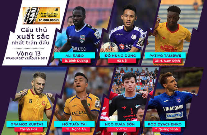 7 khuôn mặt xuất sắc nhất vòng 13 V.League 2019 (ảnh VPF)