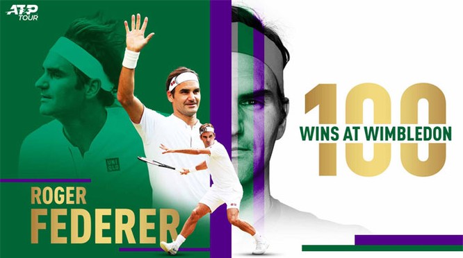 Federer thắng trận thứ 100 ở Wimbledon (ảnh VietTimes)