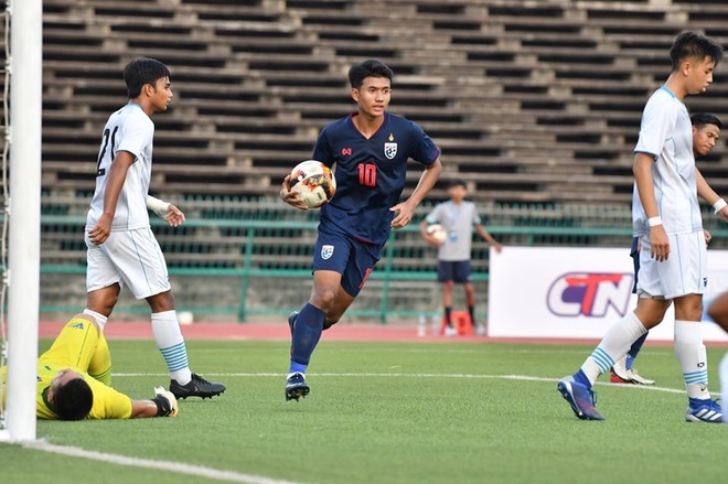 Suphanat đã có 9 bàn thắng sau 2 lượt trận vòng loại U19 châu Á. Ảnh: FAT.