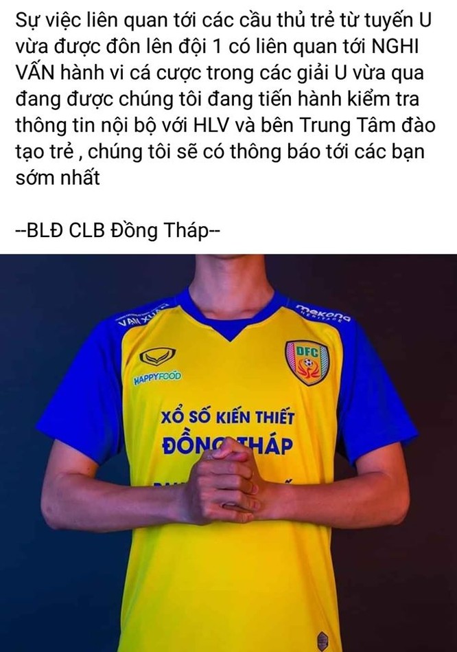 9 cầu thủ U21 Đồng Tháp cá độ bóng đá ảnh 1