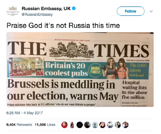 Chết cười với những lần chính phủ Nga “troll” Mỹ và Anh trên Twitter ảnh 3
