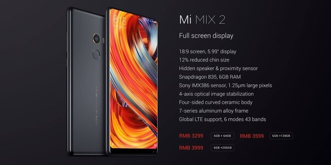 Mi MIX 2 chính thức ra mắt: màn 6 inch, chip 835, hỗ trợ đa mạng ảnh 6