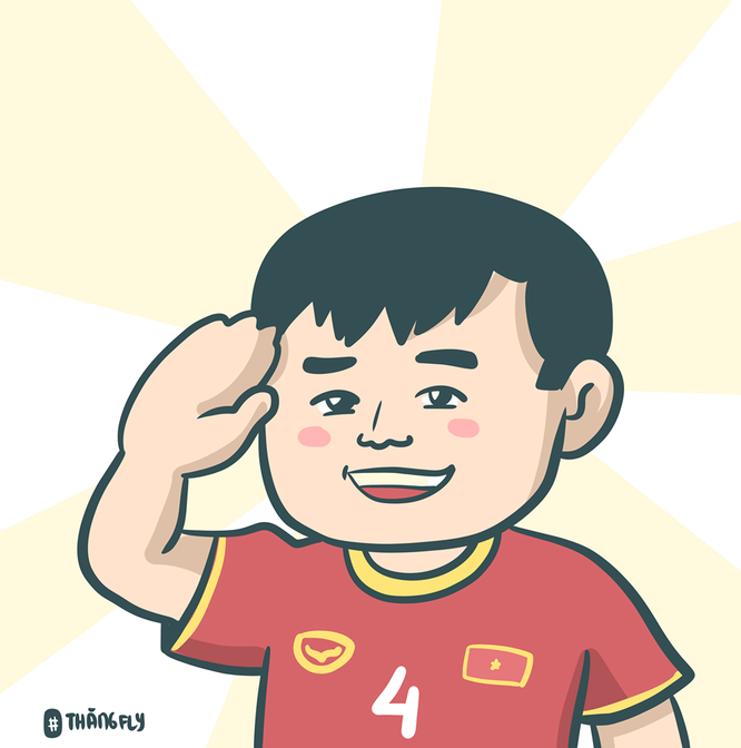 Loạt tranh vui ngộ nghĩnh về các cầu thủ đội tuyển Việt Nam sau chiến thắng trước Jordan ảnh 8