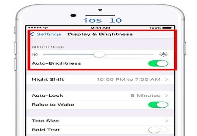 Tính năng Auto-Brightness trên iPhone chạy iOS 11