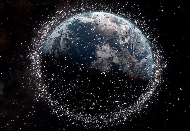 Mô phỏng lượng rác thải trên vũ trụ (Ảnh ESA)