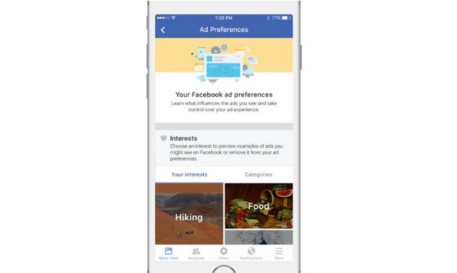 Facebook sắp cho phép người dùng kiểm soát quảng cáo ảnh 1