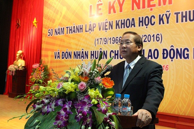 Bộ trưởng Bộ TT&TT Trương Minh Tuấn phát biểu tại Lễ kỷ niệm.