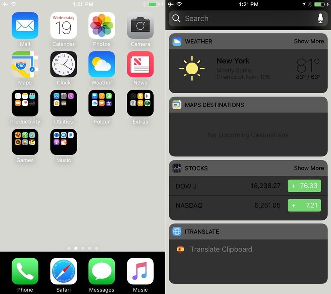 Mẹo đổi màu nền thư mục và thanh Dock trên iOS sang màu đen ảnh 5