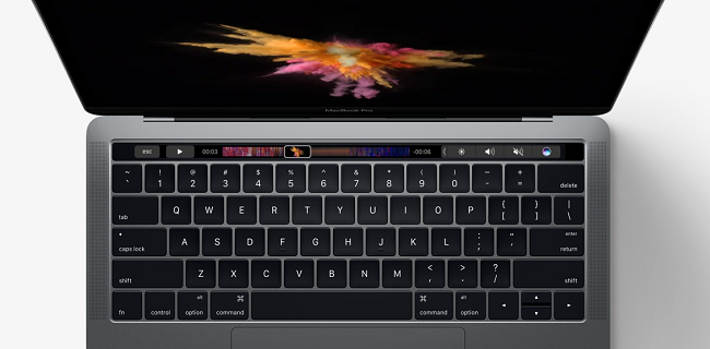 Macbook Pro mới có cảm biến vân tay Touch ID thế hệ thứ 2.