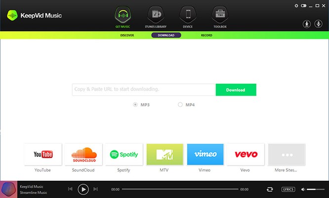 Tải và thu âm nhạc số với phần mềm KeepVid Music ảnh 1