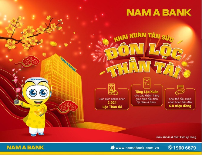 Nam A Bank tặng lộc xuân cho khách hàng giao dịch đầu năm ảnh 1
