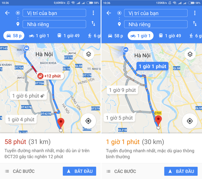 Google Maps Việt Nam có thêm tính năng chỉ đường cho xe hai bánh ảnh 1