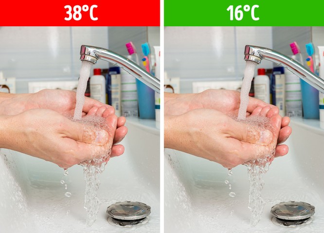 Rửa tay bằng nước nóng hay nước lạnh đều cho hiệu quả như nhau.