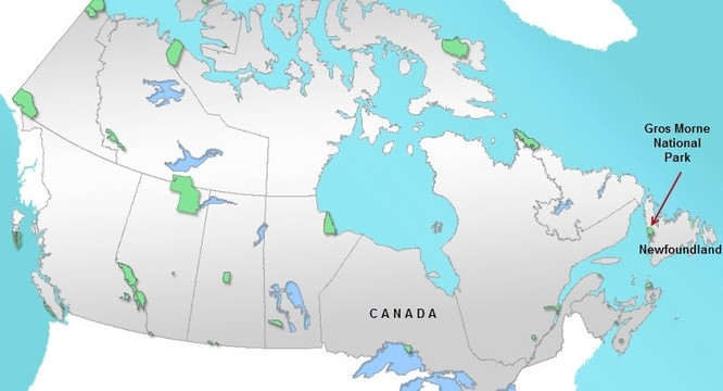 Vườn quốc gia Gros Morne nằm trên bờ biển phía tây của Newfoundland, Canada. Ảnh: eoearth.
