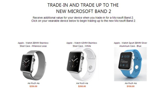 Microsoft kêu gọi đổi Apple Watch cũ lấy Band 2 mới ảnh 1