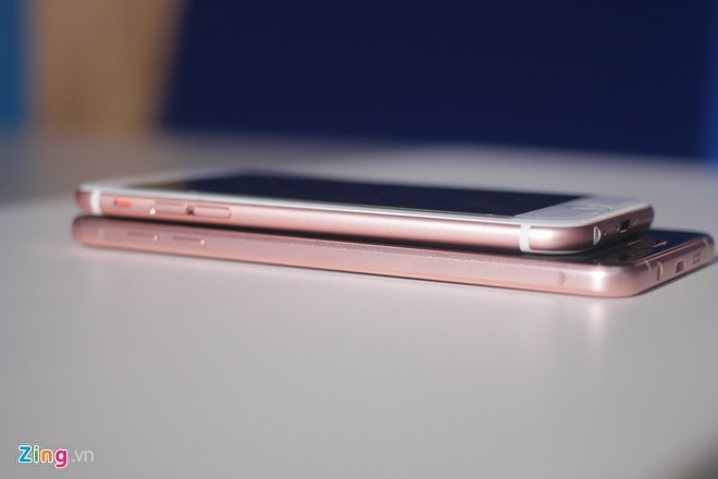 Galaxy A7 2016 so màu vàng hồng với iPhone 6S ảnh 5