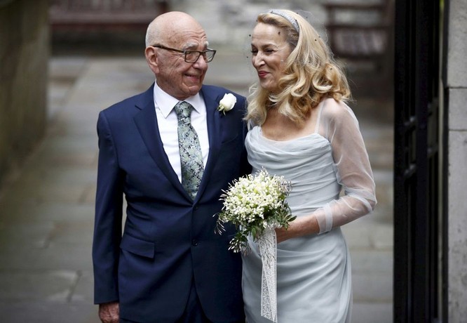 Đám cưới của ông trùm truyền thông Rupert Murdoch và cựu siêu mẫu Jerry Hall ở London 