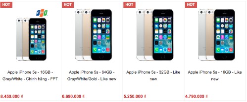 Giá iPhone 5s xách tay giá sâu ảnh 1
