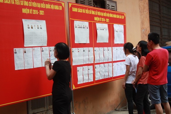 Chùm ảnh: Cử tri Hà Nội nô nức đi bầu cử ảnh 16