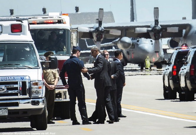 Video: Chiến đấu cơ Mỹ rơi tại căn cứ không quân nơi ông Obama vừa diễn thuyết ảnh 2