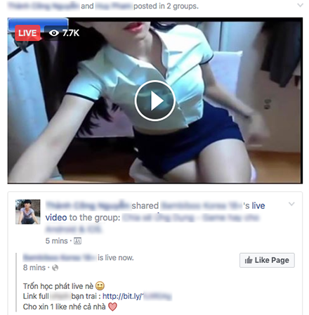 Facebook Live biến tướng thành dịch vụ chat sex ảnh 1