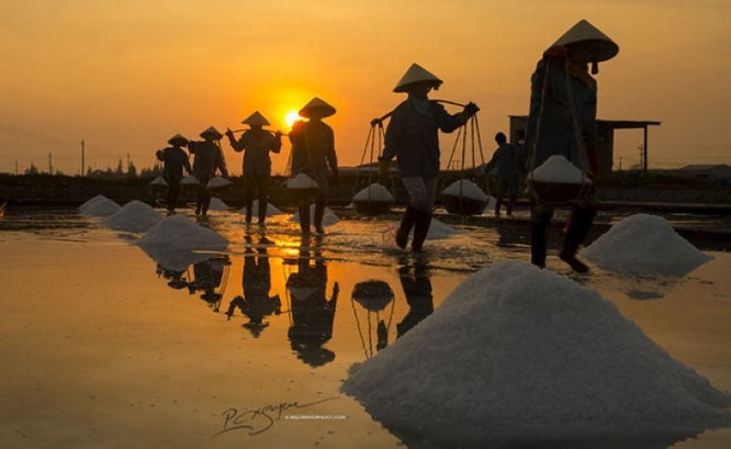 Cánh đồng muối Việt: Nơi ngắm hoàng hôn đẹp nhất thế giới ảnh 7