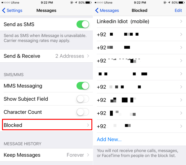 Cách chặn tin nhắn phiền nhiễu trên iOS 10 ảnh 1