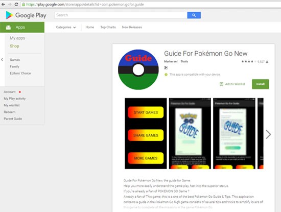 Cài ứng dụng “Guide for Pokémon Go”, điện thoại Android có thể bị hack ảnh 1