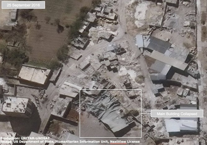 Chiến sự Syria: Tử địa Aleppo tan hoang nhìn từ vệ tinh ảnh 1
