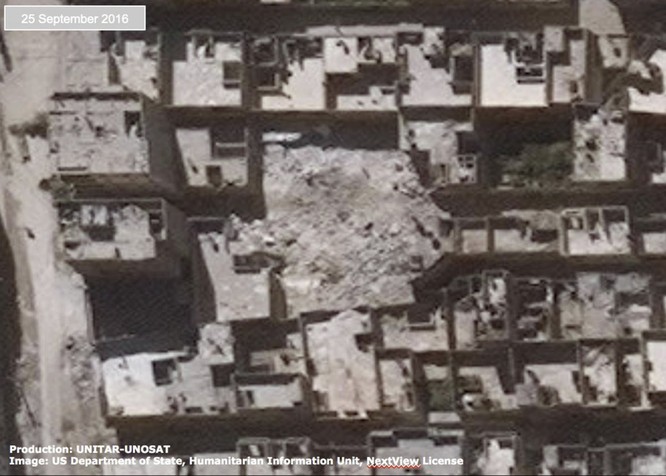 Chiến sự Syria: Tử địa Aleppo tan hoang nhìn từ vệ tinh ảnh 7